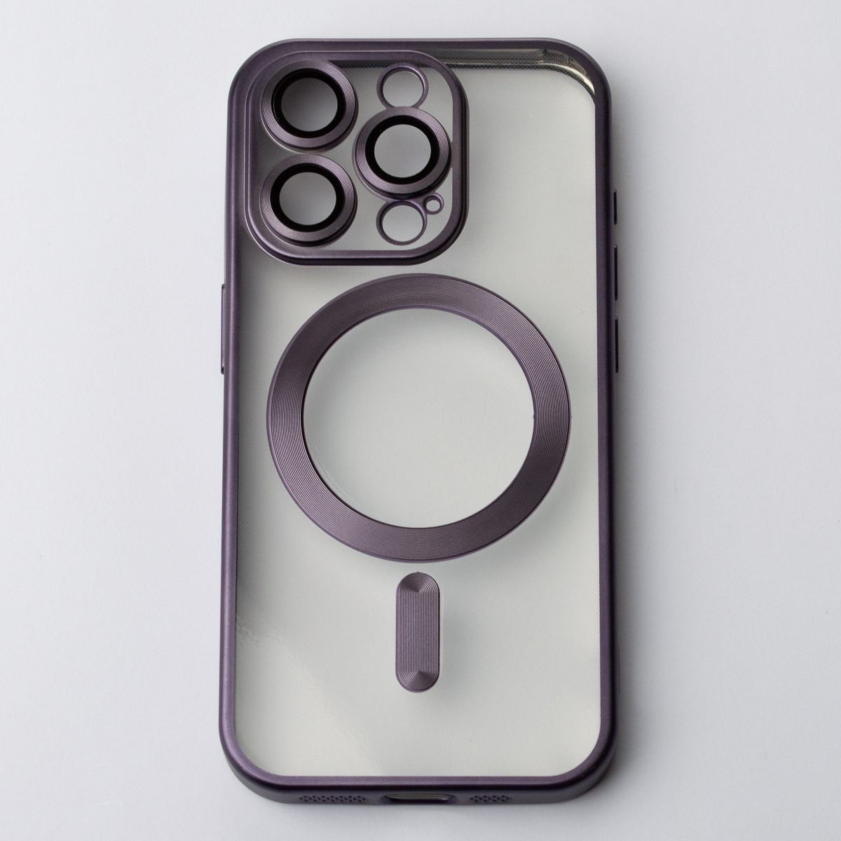 Накладка Metal Matte Case MagSafe для iPhone 14 Pro (Dark violet)-0